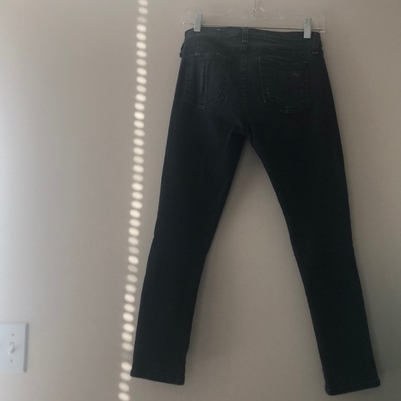 Rag and Bone Cropped Distressed Black Denim - Picture 3 of 6